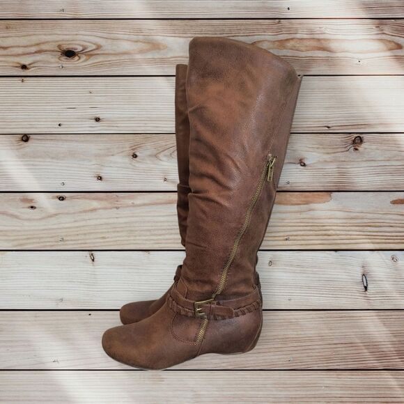 BareTraps Shoes - BareTraps Brown Knee Length Boots